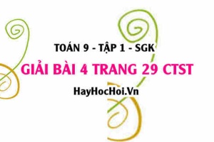 Bài 4 trang 29 Toán 9 tập 1 Chân trời sáng tạo SGK